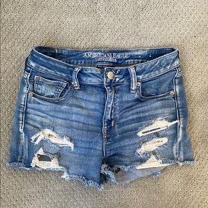 American Eagle dark blue booty shorts
